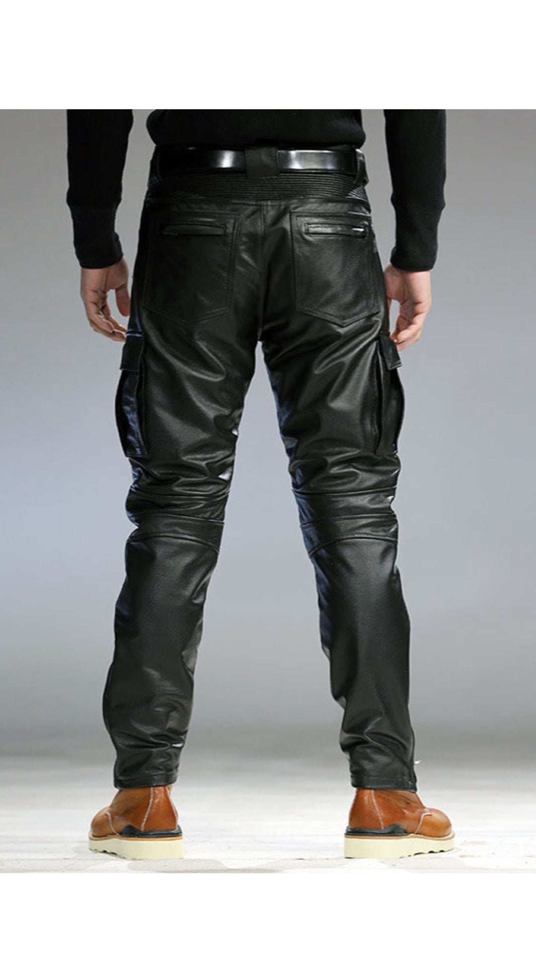 Chtravonov - Pu Leather Pants for Men - Sarman Fashion - Wholesale Clothing Fashion Brand for Men from Canada