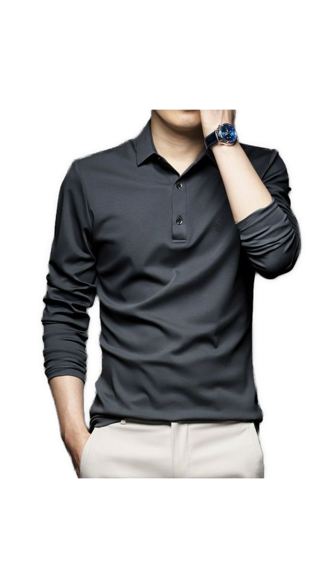 Chulos - Long Sleeves Polo Shirt for Men - Sarman Fashion - Wholesale Clothing Fashion Brand for Men from Canada