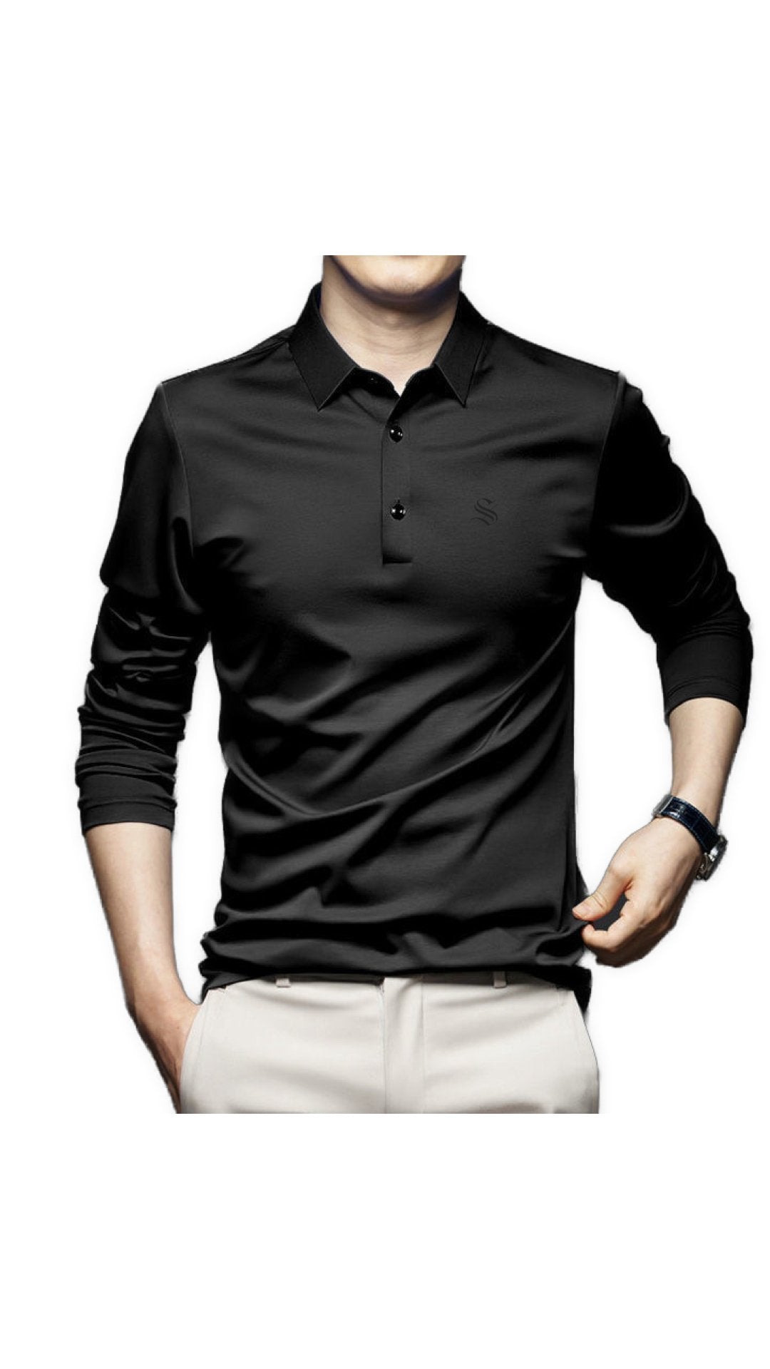 Chulos - Long Sleeves Polo Shirt for Men - Sarman Fashion - Wholesale Clothing Fashion Brand for Men from Canada
