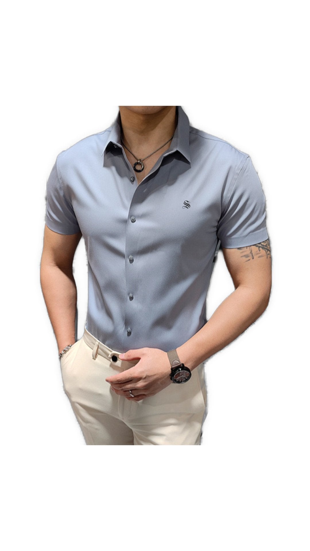 Clean Cut 2 - Short Sleeves Shirt for Men - Sarman Fashion - Wholesale Clothing Fashion Brand for Men from Canada