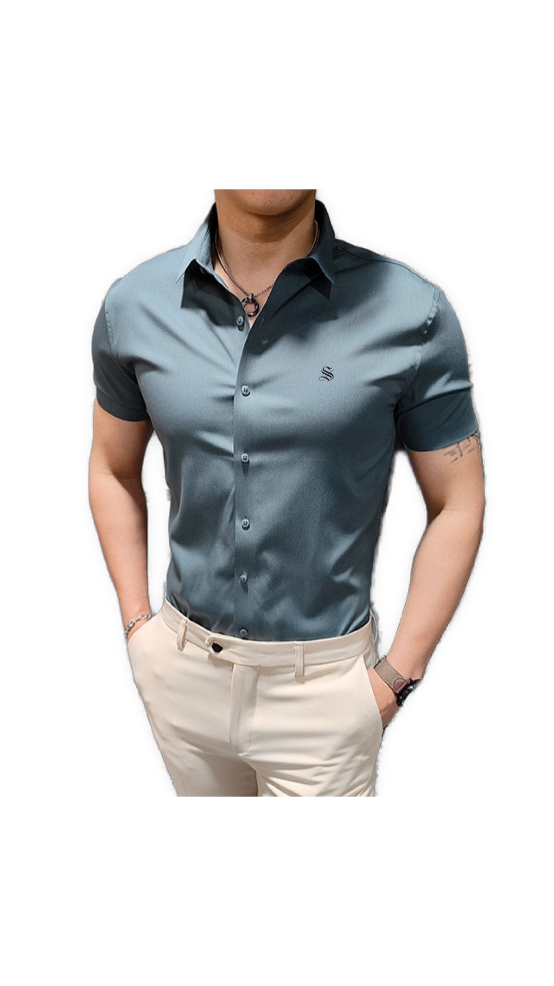Clean Cut 2 - Short Sleeves Shirt for Men - Sarman Fashion - Wholesale Clothing Fashion Brand for Men from Canada