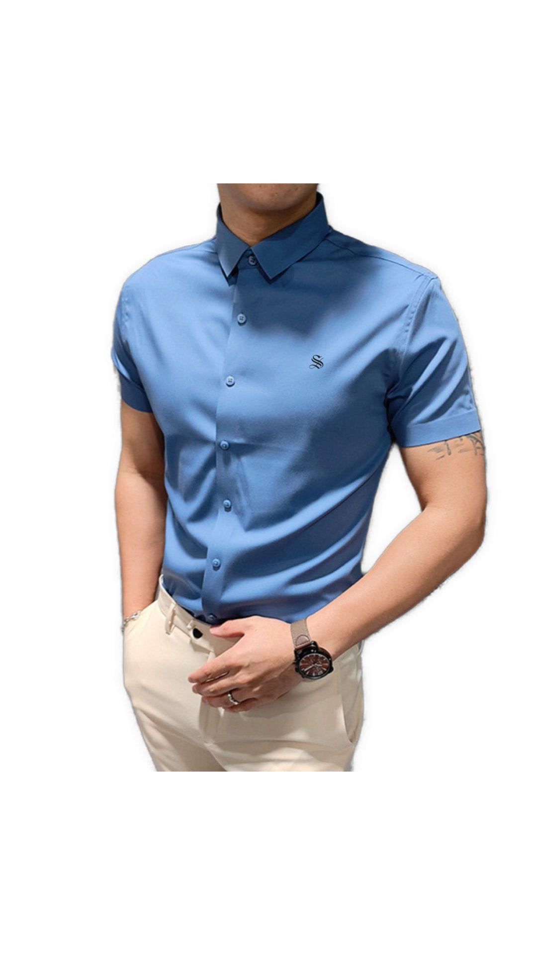 Clean Cut 2 - Short Sleeves Shirt for Men - Sarman Fashion - Wholesale Clothing Fashion Brand for Men from Canada