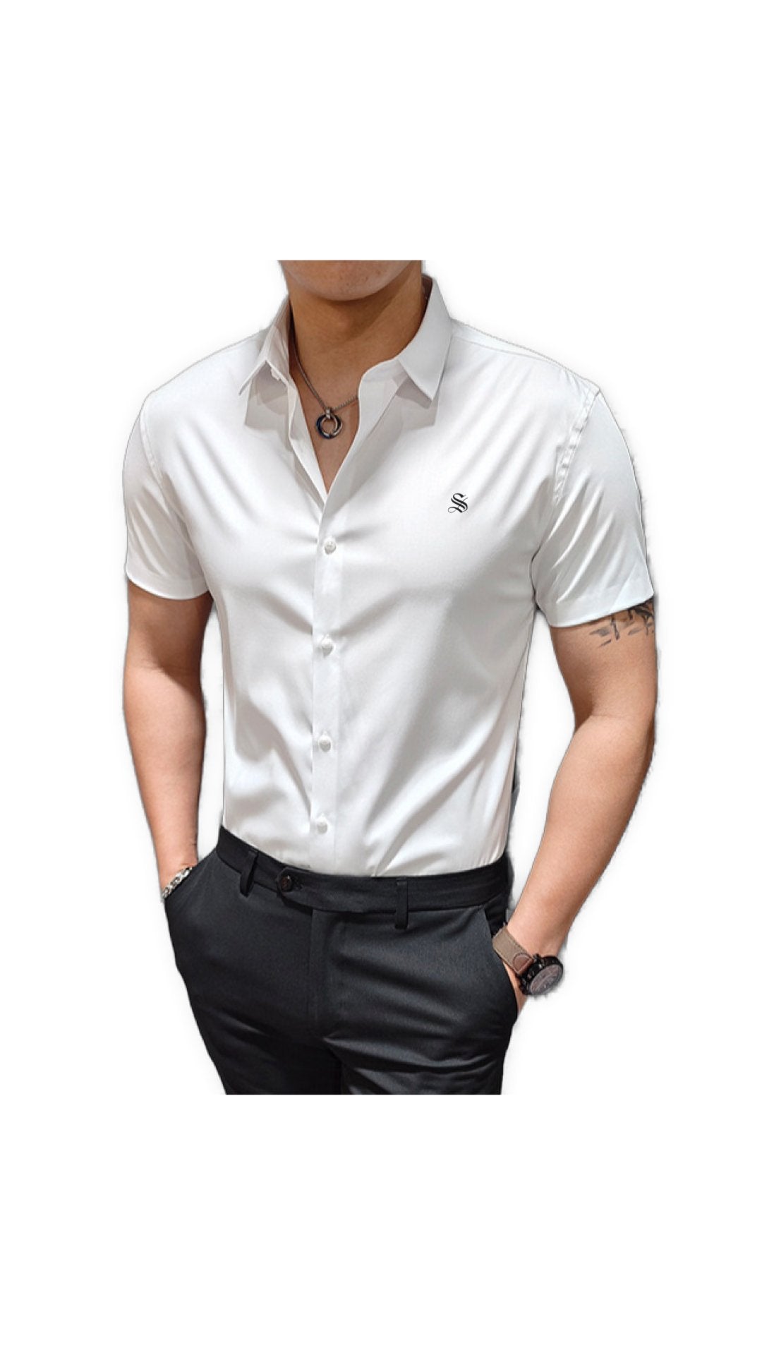 Clean Cut 2 - Short Sleeves Shirt for Men - Sarman Fashion - Wholesale Clothing Fashion Brand for Men from Canada