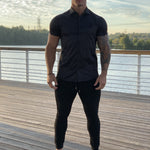 Clean Cut - Black Shirt for Men (PRE-ORDER DISPATCH DATE 25 SEPTEMBER) - Sarman Fashion - Wholesale Clothing Fashion Brand for Men from Canada