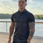 Clean Cut - Black Shirt for Men (PRE-ORDER DISPATCH DATE 25 SEPTEMBER) - Sarman Fashion - Wholesale Clothing Fashion Brand for Men from Canada