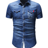 Cowboy 13 - Short Sleeves Shirt for Men - Sarman Fashion - Wholesale Clothing Fashion Brand for Men from Canada