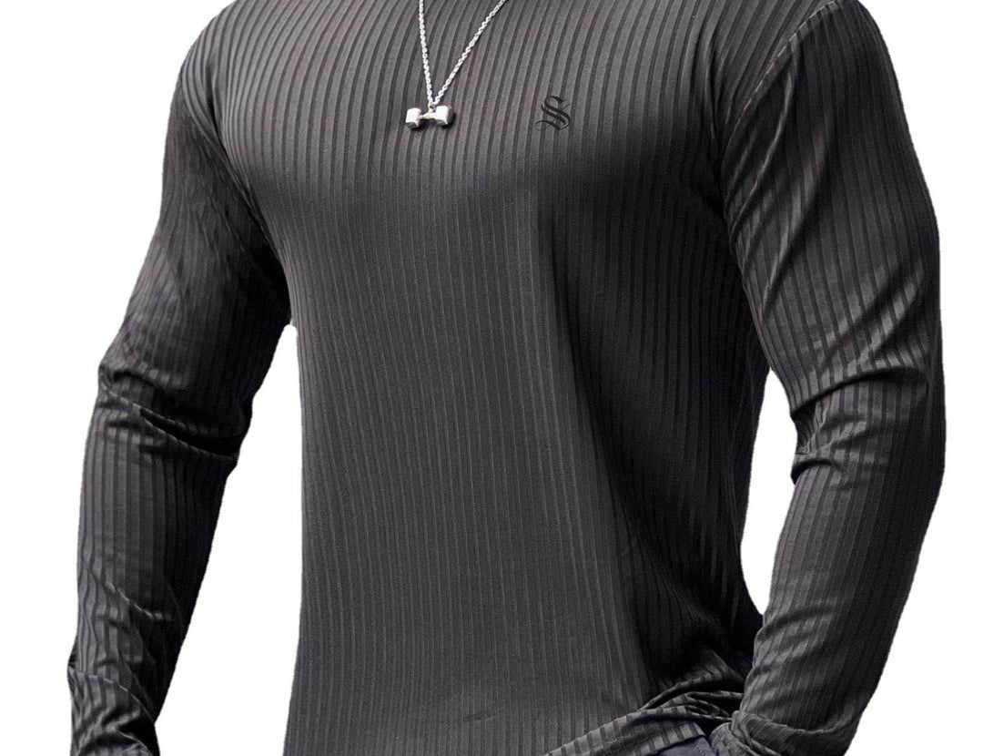 Hogul 2 - High Neck Long Sleeve Shirt for Men - Sarman Fashion - Wholesale Clothing Fashion Brand for Men from Canada