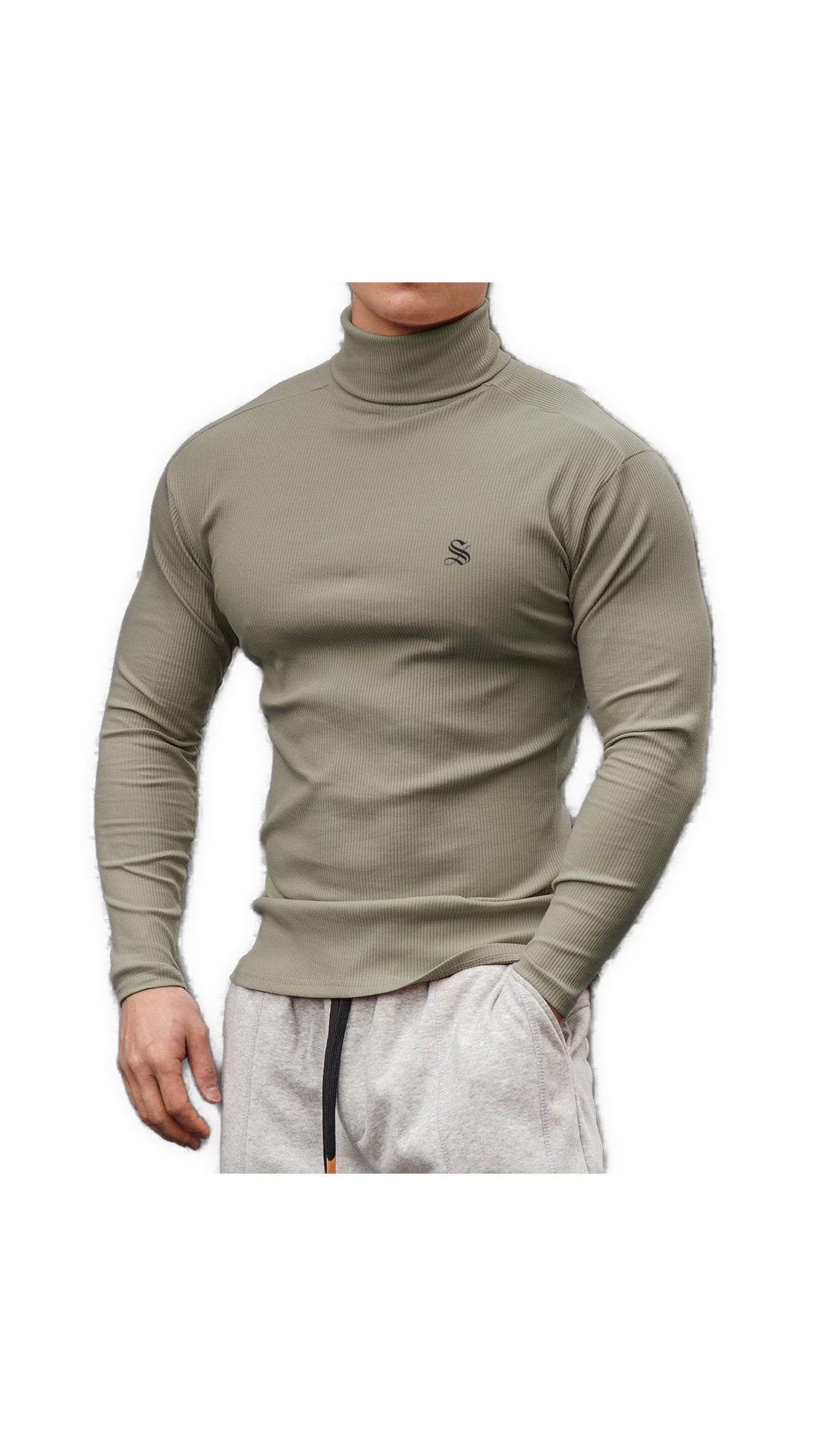 Hogul 3 - High Neck Long Sleeve Shirt for Men - Sarman Fashion - Wholesale Clothing Fashion Brand for Men from Canada