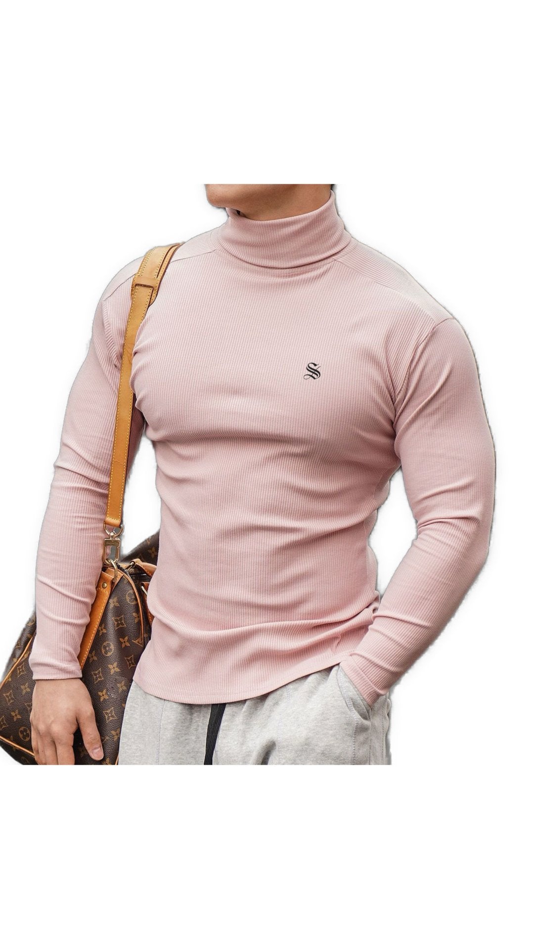 Hogul 3 - High Neck Long Sleeve Shirt for Men - Sarman Fashion - Wholesale Clothing Fashion Brand for Men from Canada