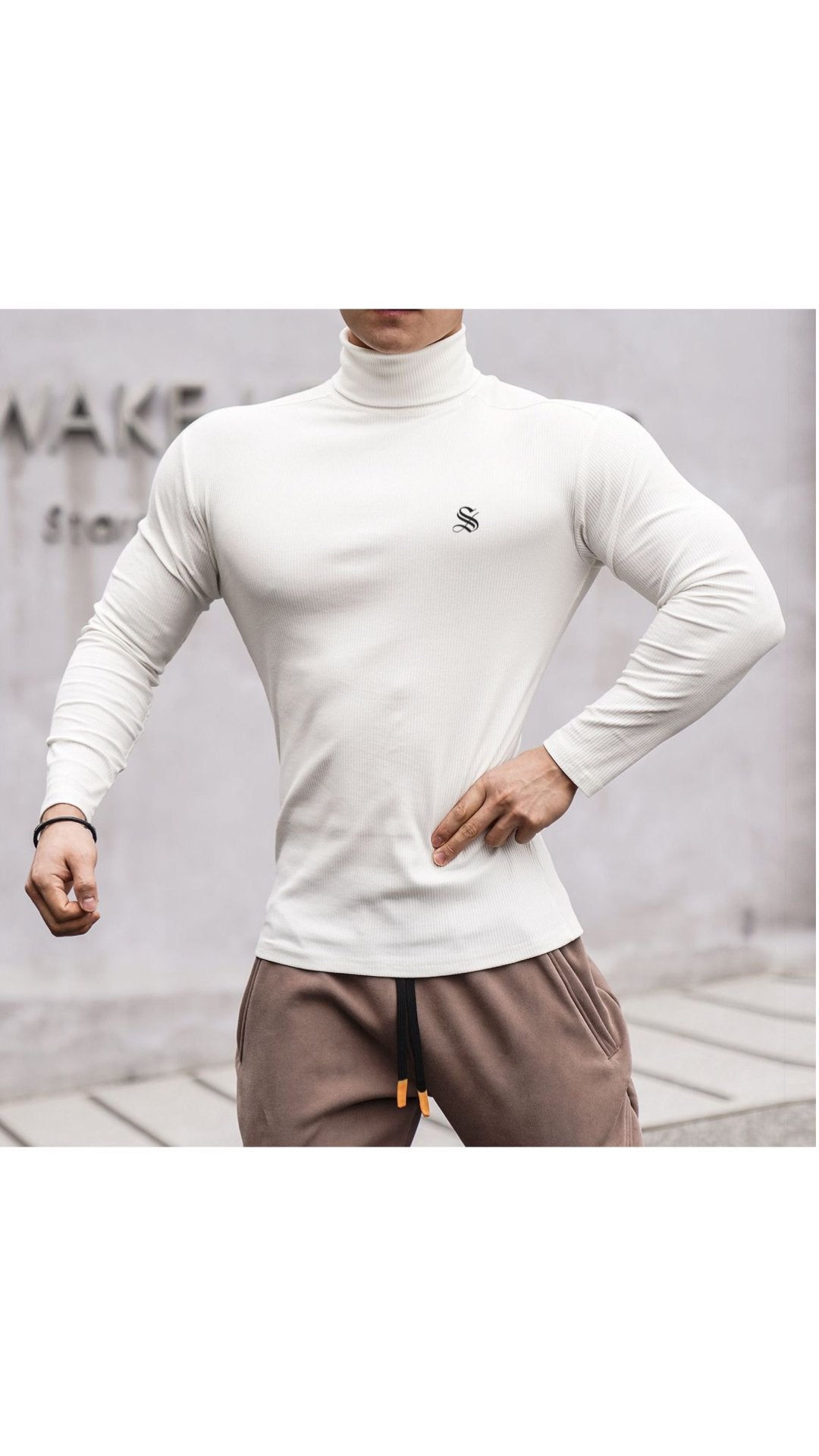 Hogul 3 - High Neck Long Sleeve Shirt for Men - Sarman Fashion - Wholesale Clothing Fashion Brand for Men from Canada