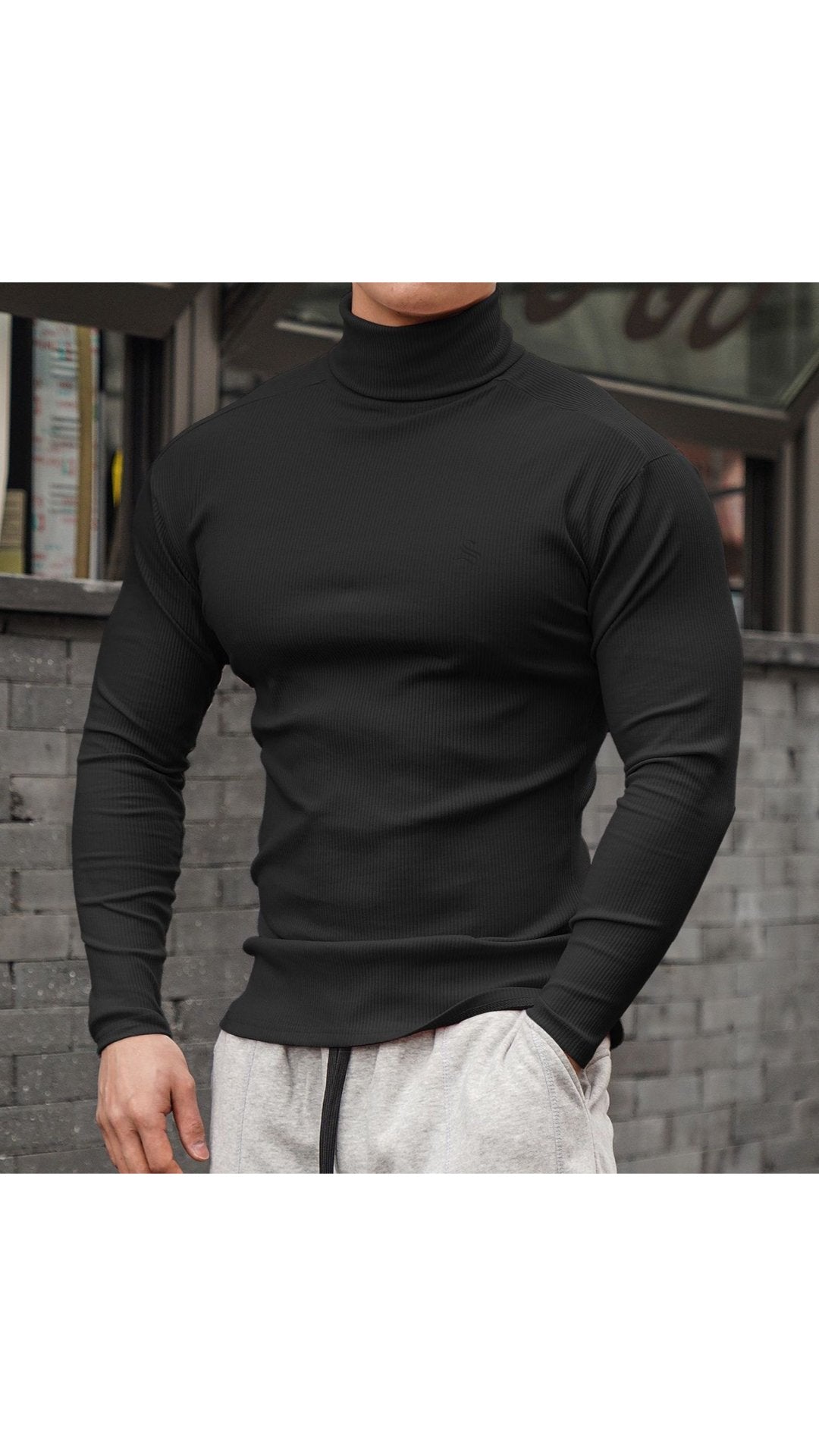 Hogul 3 - High Neck Long Sleeve Shirt for Men - Sarman Fashion - Wholesale Clothing Fashion Brand for Men from Canada