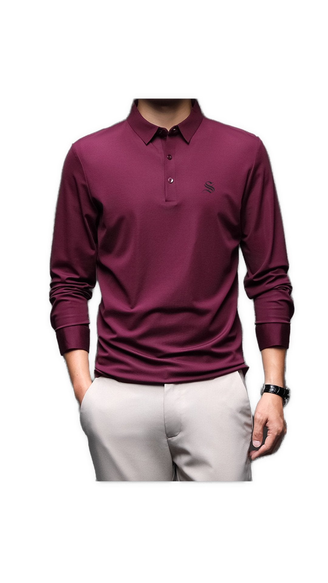 Kingurila - Long Sleeves Polo Shirt for Men - Sarman Fashion - Wholesale Clothing Fashion Brand for Men from Canada