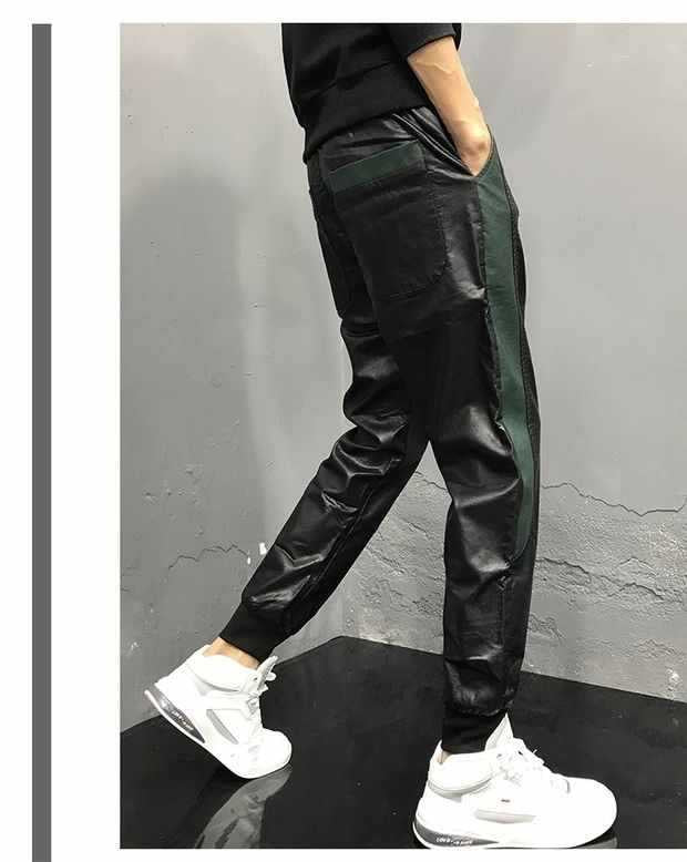 Kugoku - Black Pu-Leather Pant’s for Men - Sarman Fashion - Wholesale Clothing Fashion Brand for Men from Canada