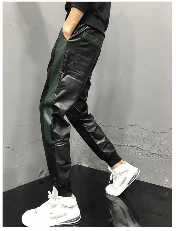 Kugoku - Black Pu-Leather Pant’s for Men - Sarman Fashion - Wholesale Clothing Fashion Brand for Men from Canada