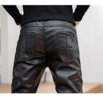 Kurdino - Black Pu-Leather Pant’s for Men - Sarman Fashion - Wholesale Clothing Fashion Brand for Men from Canada