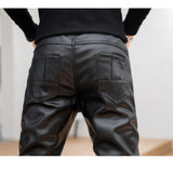 Kurdino - Black Pu-Leather Pant’s for Men - Sarman Fashion - Wholesale Clothing Fashion Brand for Men from Canada