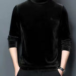 Laskovoe - Velvet Long Sleeve High Neck Shirt for Men - Sarman Fashion - Wholesale Clothing Fashion Brand for Men from Canada