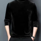 Laskovoe - Velvet Long Sleeve High Neck Shirt for Men - Sarman Fashion - Wholesale Clothing Fashion Brand for Men from Canada
