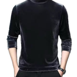 Laskovoe - Velvet Long Sleeve High Neck Shirt for Men - Sarman Fashion - Wholesale Clothing Fashion Brand for Men from Canada