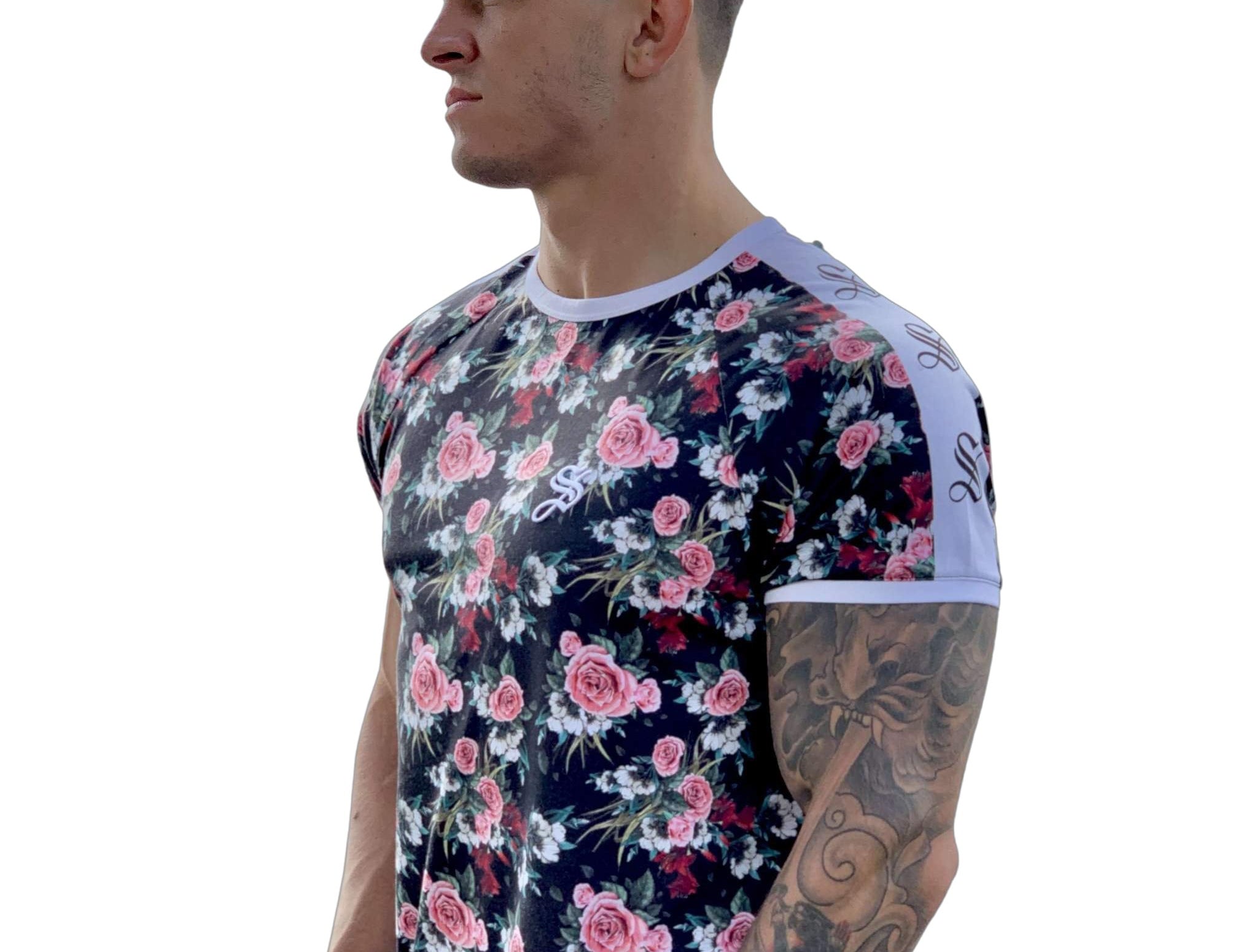 Lover Boy - Flower Design T-shirt for Men - Sarman Fashion - Wholesale Clothing Fashion Brand for Men from Canada