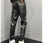 Mongol - Black Pu-Leather Pant’s for Men - Sarman Fashion - Wholesale Clothing Fashion Brand for Men from Canada