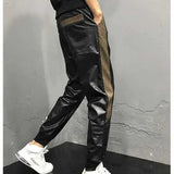 Mongol - Black Pu-Leather Pant’s for Men - Sarman Fashion - Wholesale Clothing Fashion Brand for Men from Canada