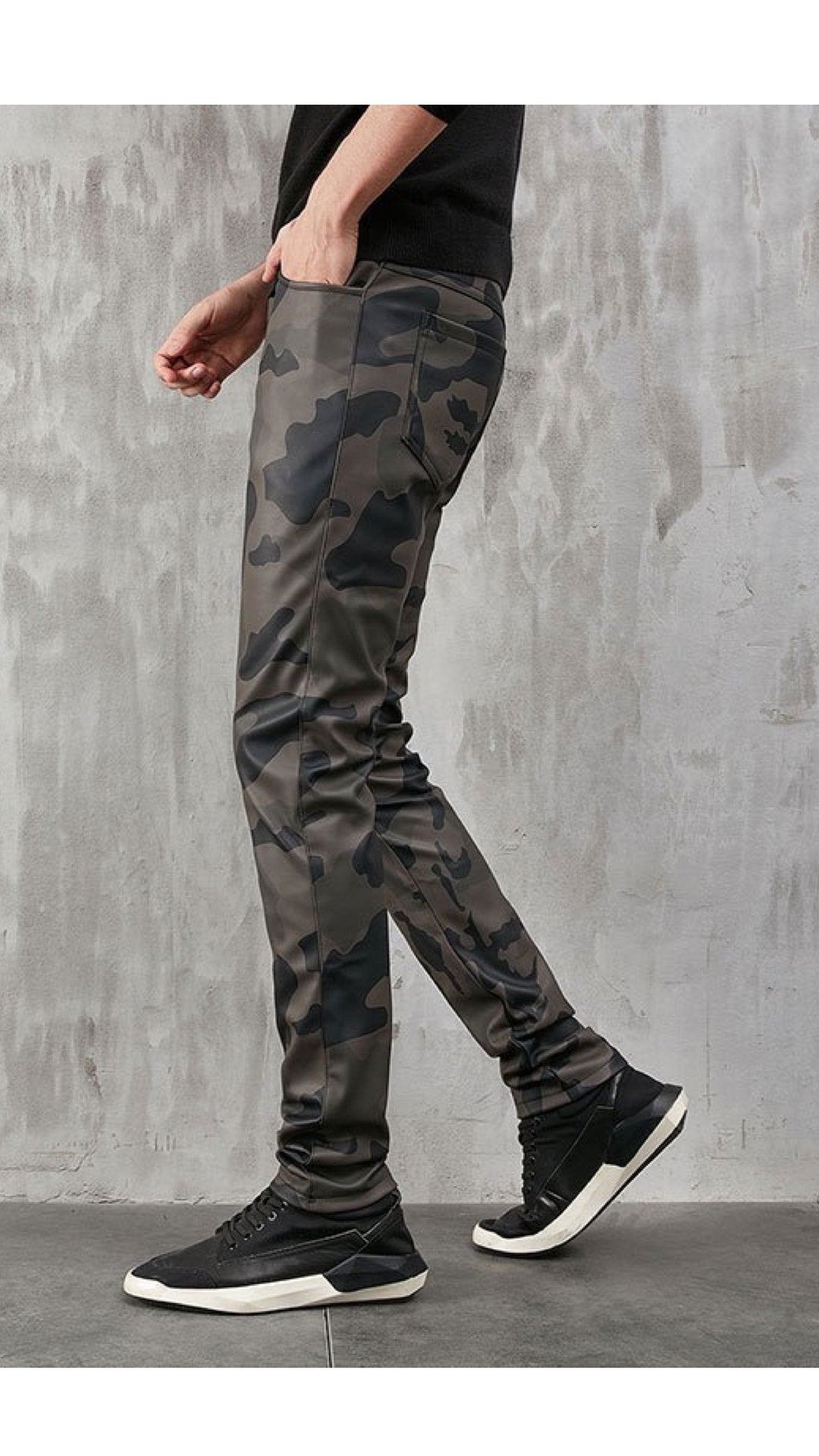 Naoludita - Pu leather Pants for Men - Sarman Fashion - Wholesale Clothing Fashion Brand for Men from Canada