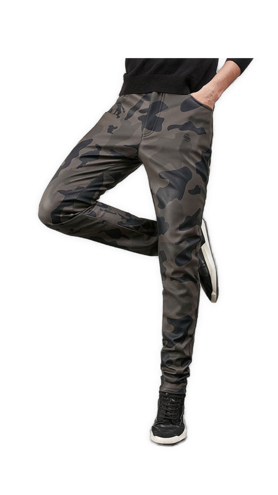 Naoludita - Pu leather Pants for Men - Sarman Fashion - Wholesale Clothing Fashion Brand for Men from Canada