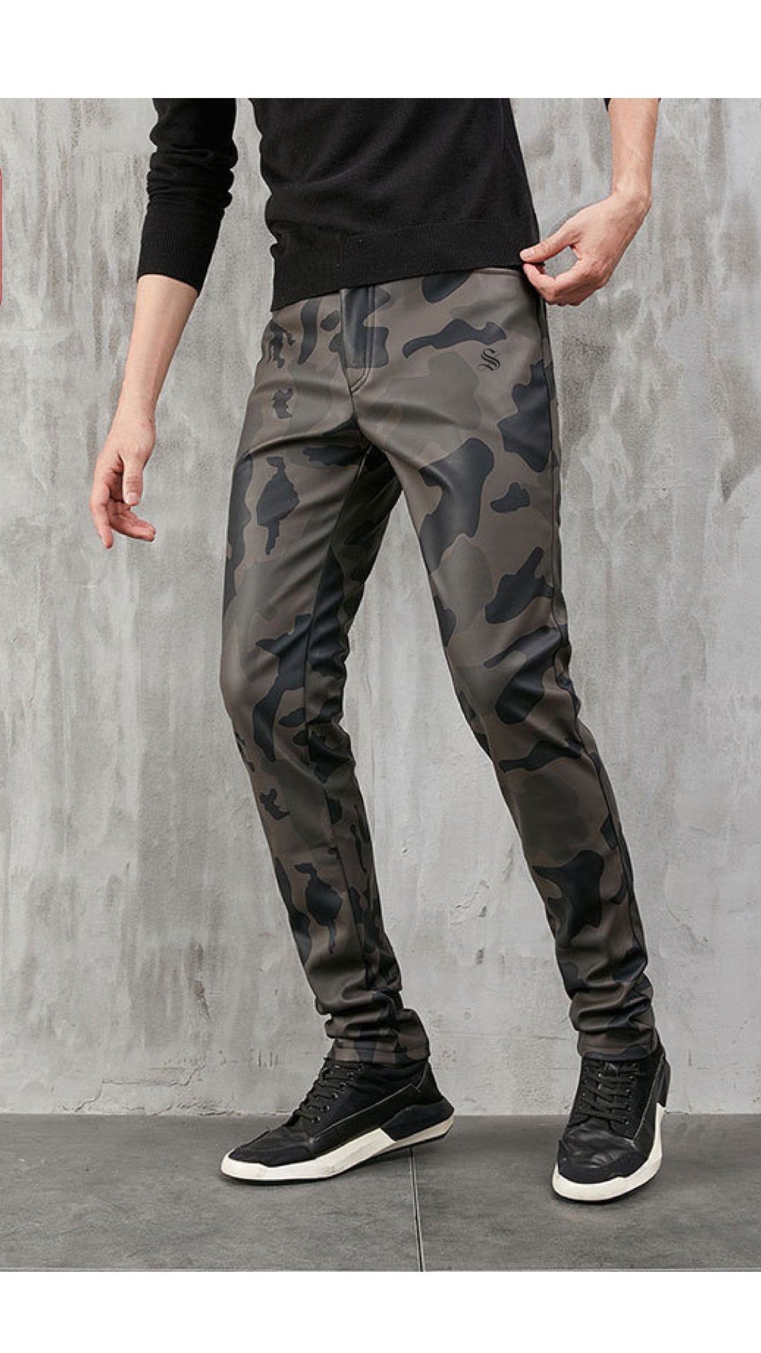 Naoludita - Pu leather Pants for Men - Sarman Fashion - Wholesale Clothing Fashion Brand for Men from Canada