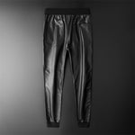 Suedoa - Pu Leather Joggers for Men - Sarman Fashion - Wholesale Clothing Fashion Brand for Men from Canada