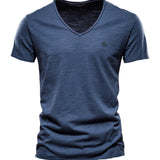 Vrunya - V-Neck T-Shirt for Men - Sarman Fashion - Wholesale Clothing Fashion Brand for Men from Canada