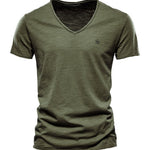 Vrunya - V-Neck T-Shirt for Men - Sarman Fashion - Wholesale Clothing Fashion Brand for Men from Canada