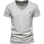 Vrunya - V-Neck T-Shirt for Men - Sarman Fashion - Wholesale Clothing Fashion Brand for Men from Canada