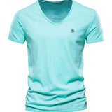 Vrunya - V-Neck T-Shirt for Men - Sarman Fashion - Wholesale Clothing Fashion Brand for Men from Canada