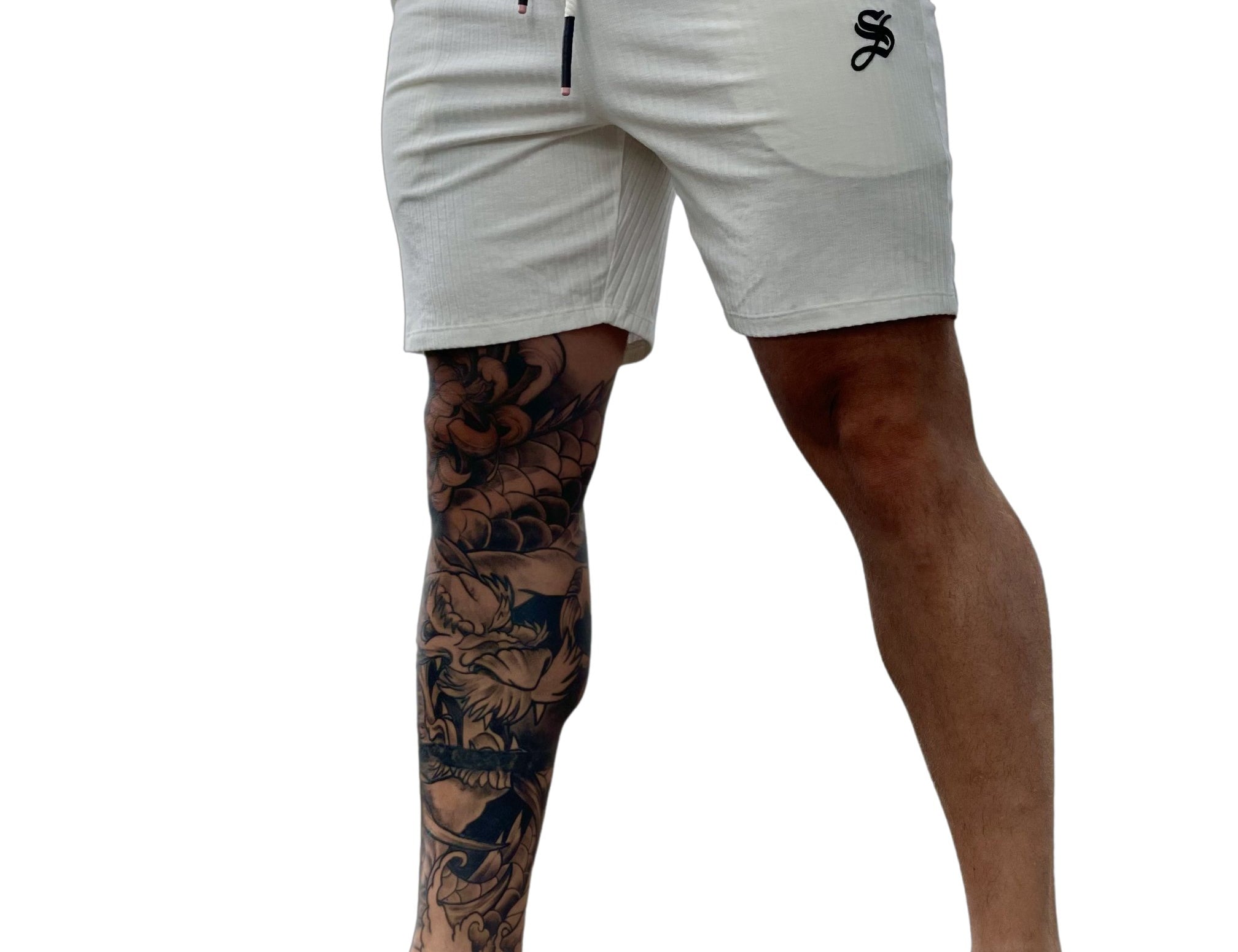 White Warrior - White Shorts for Men - Sarman Fashion - Wholesale Clothing Fashion Brand for Men from Canada