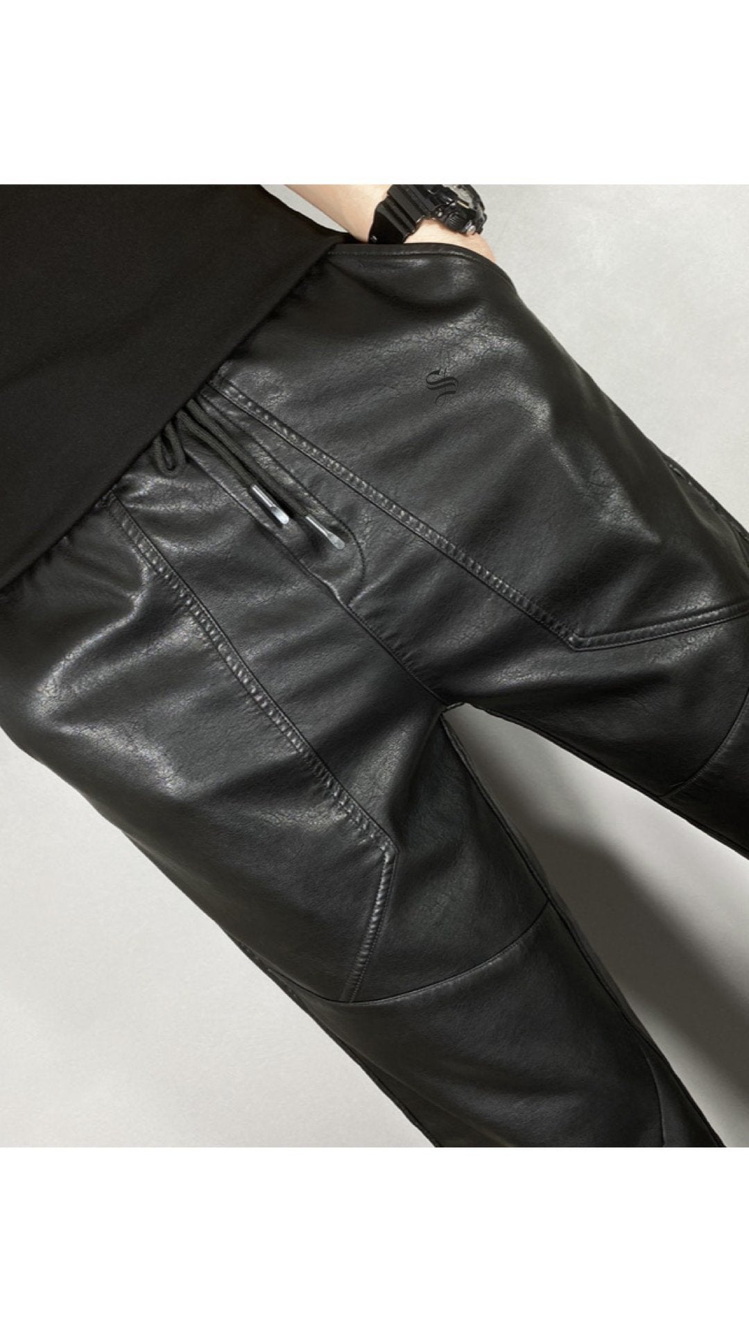 Xumo - Pu Leather Pants for Men - Sarman Fashion - Wholesale Clothing Fashion Brand for Men from Canada