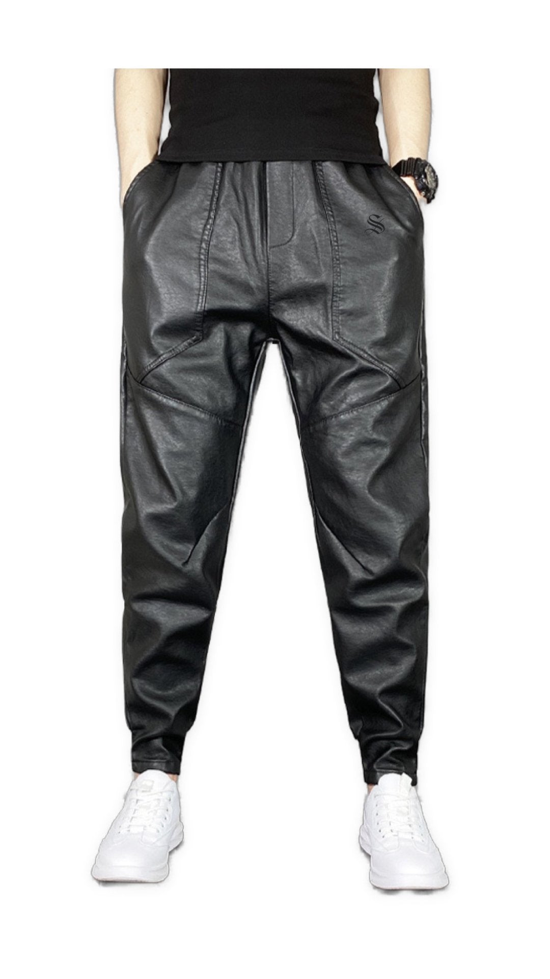 Xumo - Pu Leather Pants for Men - Sarman Fashion - Wholesale Clothing Fashion Brand for Men from Canada