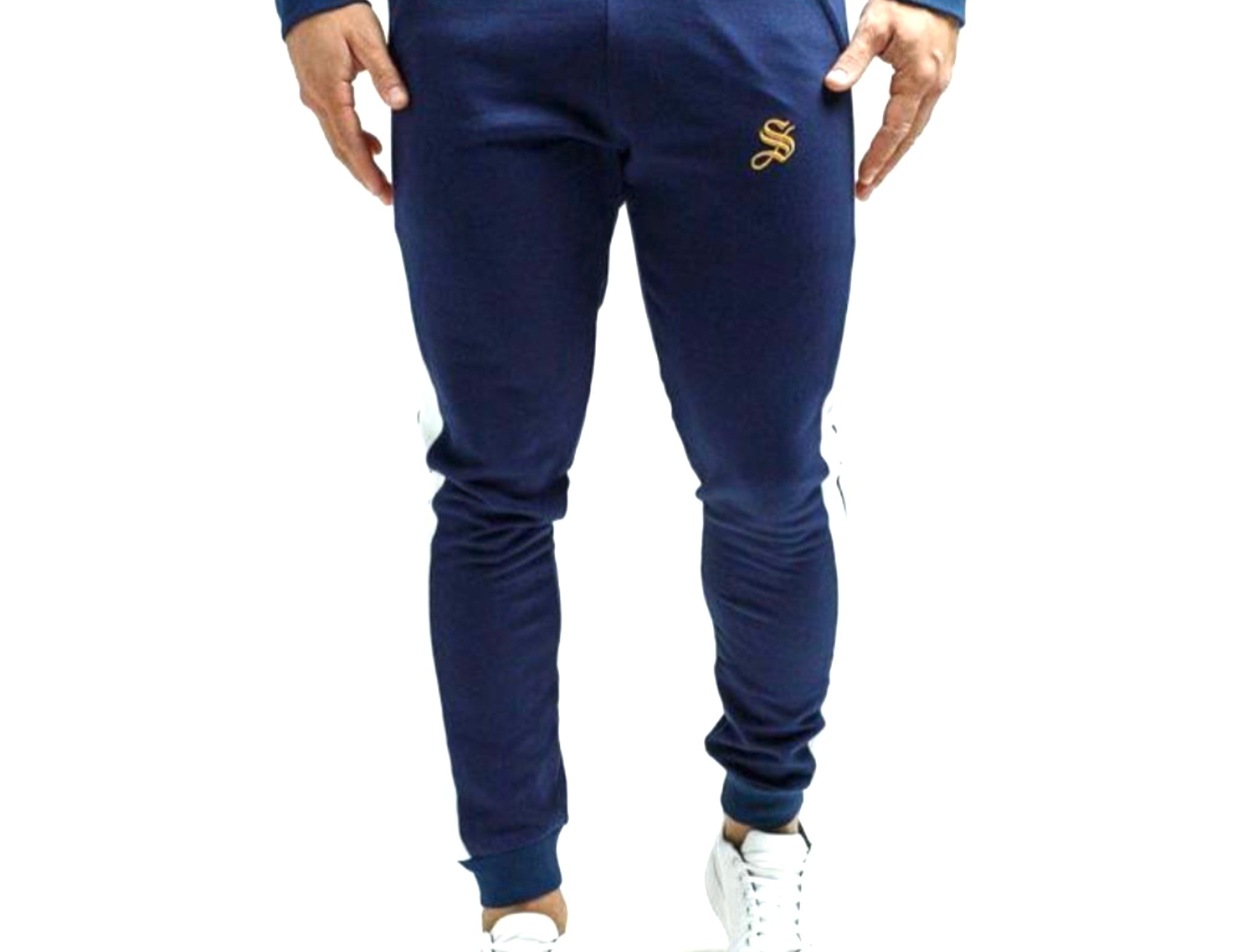 Zi - Blue Joggers for Men (PRE-ORDER DISPATCH DATE 25 September 2024) - Sarman Fashion - Wholesale Clothing Fashion Brand for Men from Canada