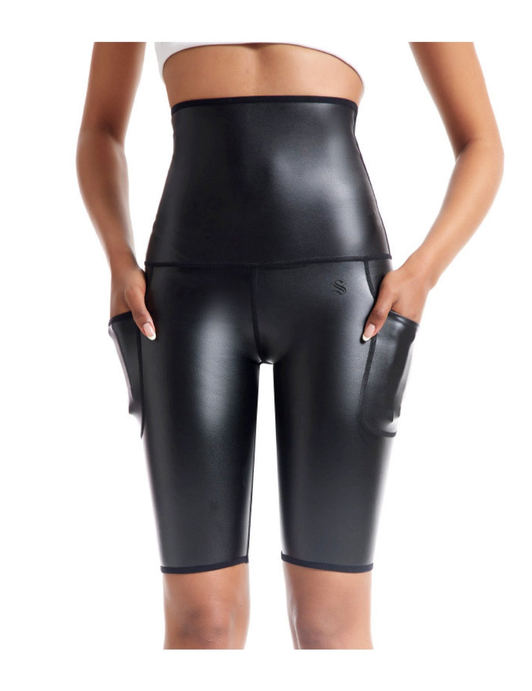 2410B - Leggings Shorts for Women - Sarman Fashion - Wholesale Clothing Fashion Brand for Men from Canada