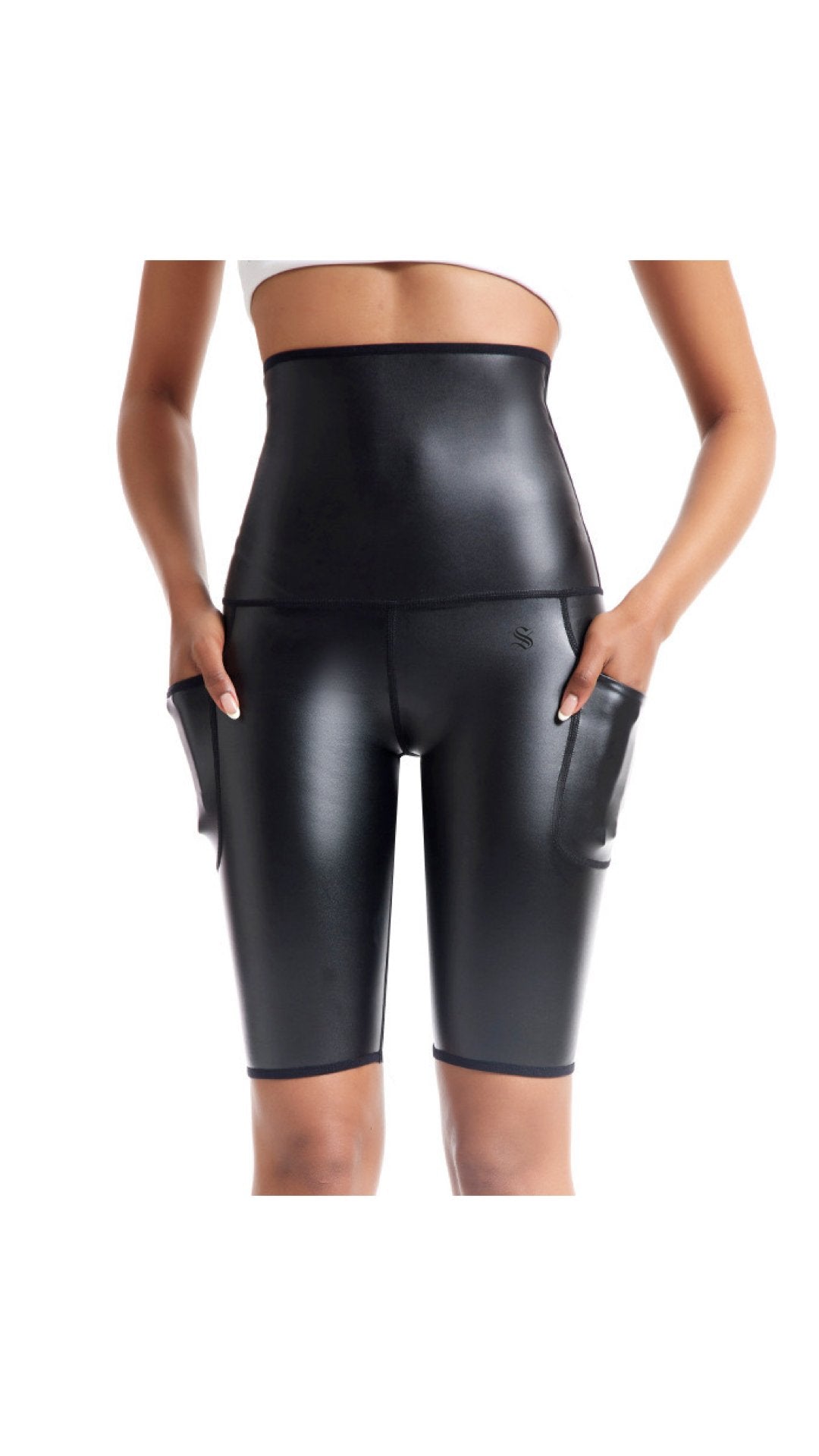 2410B - Leggings Shorts for Women - Sarman Fashion - Wholesale Clothing Fashion Brand for Men from Canada