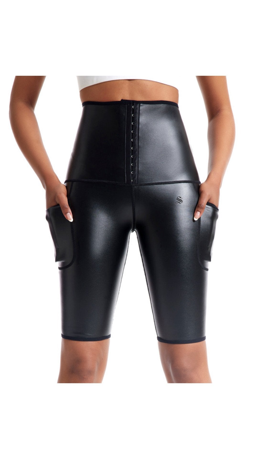2425B - Leggings Shorts for Women - Sarman Fashion - Wholesale Clothing Fashion Brand for Men from Canada