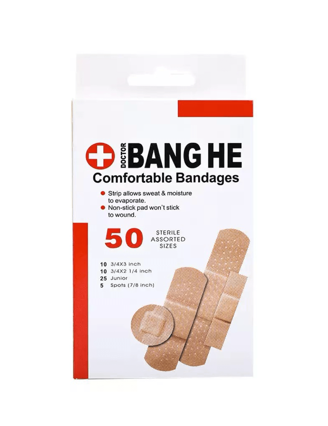 50 - Piece Sterile Assorted Adhesive Bandages – Comfortable Everyday Wound Protection - Sarman Fashion - Wholesale Clothing Fashion Brand for Men from Canada