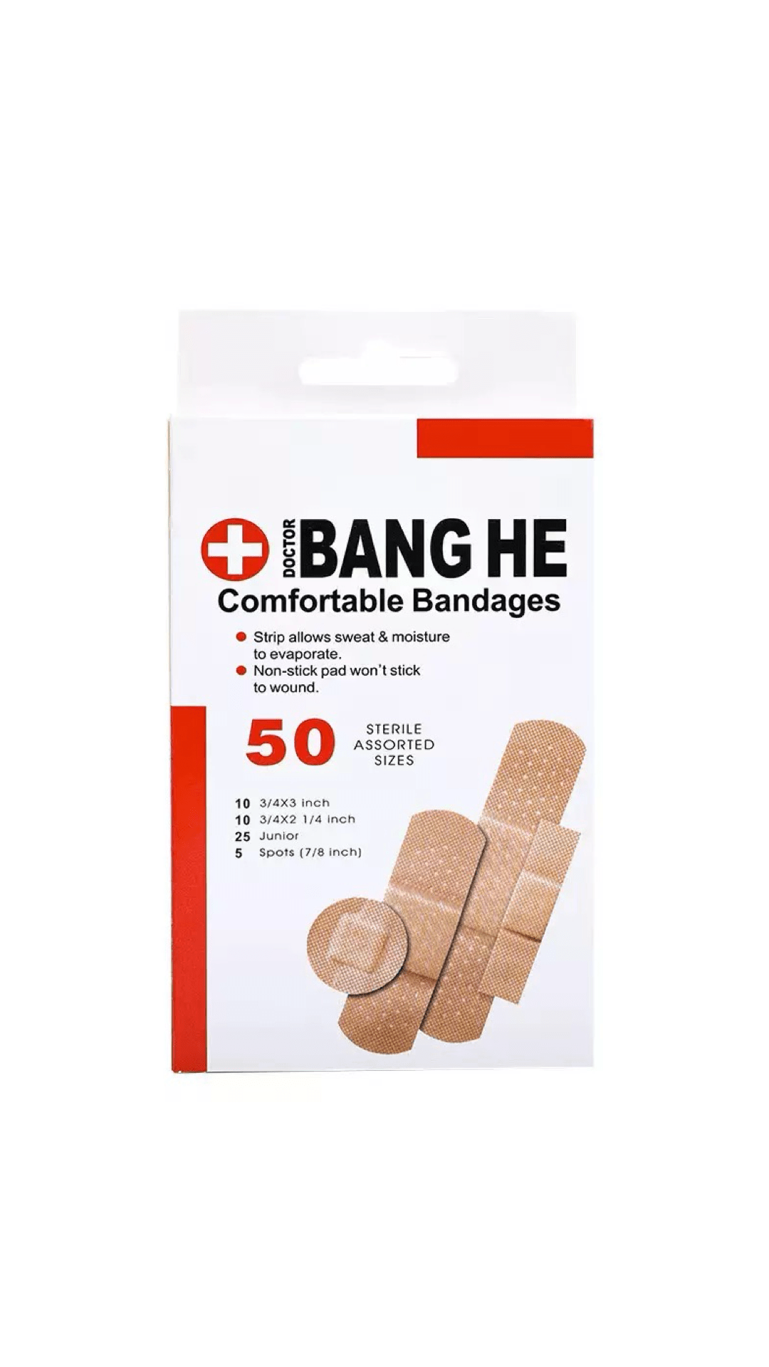 50 - Piece Sterile Assorted Adhesive Bandages – Comfortable Everyday Wound Protection - Sarman Fashion - Wholesale Clothing Fashion Brand for Men from Canada