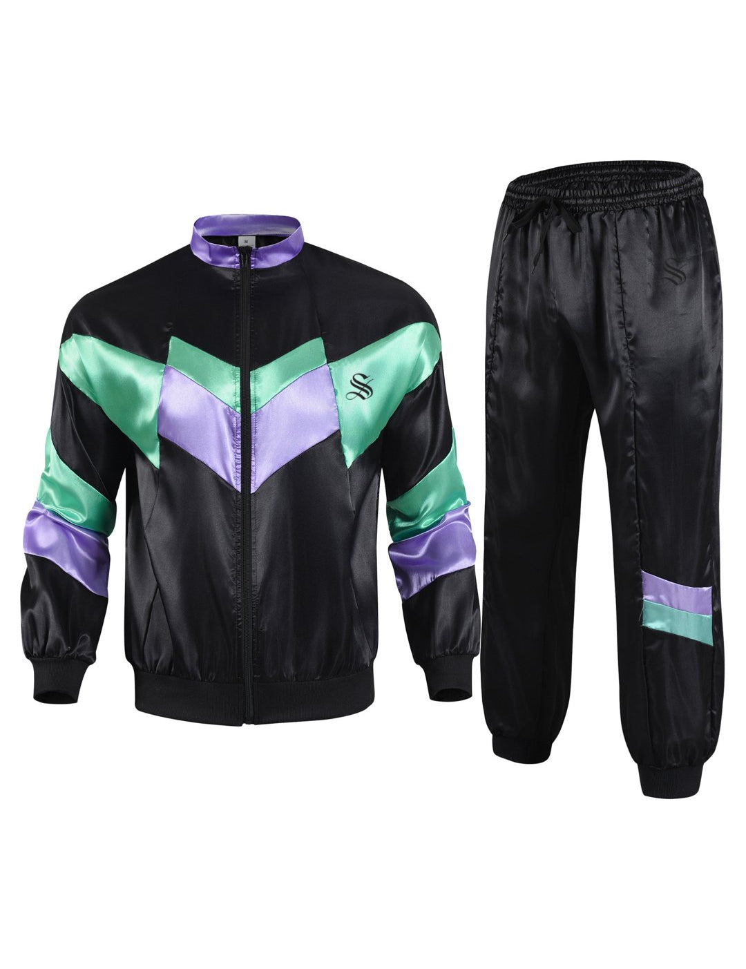 80sBacK 2 - Complete Set - Long Sleeves Track Tops & Joggers for Men - Sarman Fashion - Wholesale Clothing Fashion Brand for Men from Canada