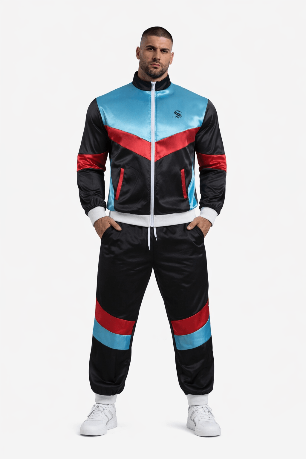 80sBacK 3 - Complete Set - Long Sleeves Track Tops & Joggers for Men - Sarman Fashion - Wholesale Clothing Fashion Brand for Men from Canada