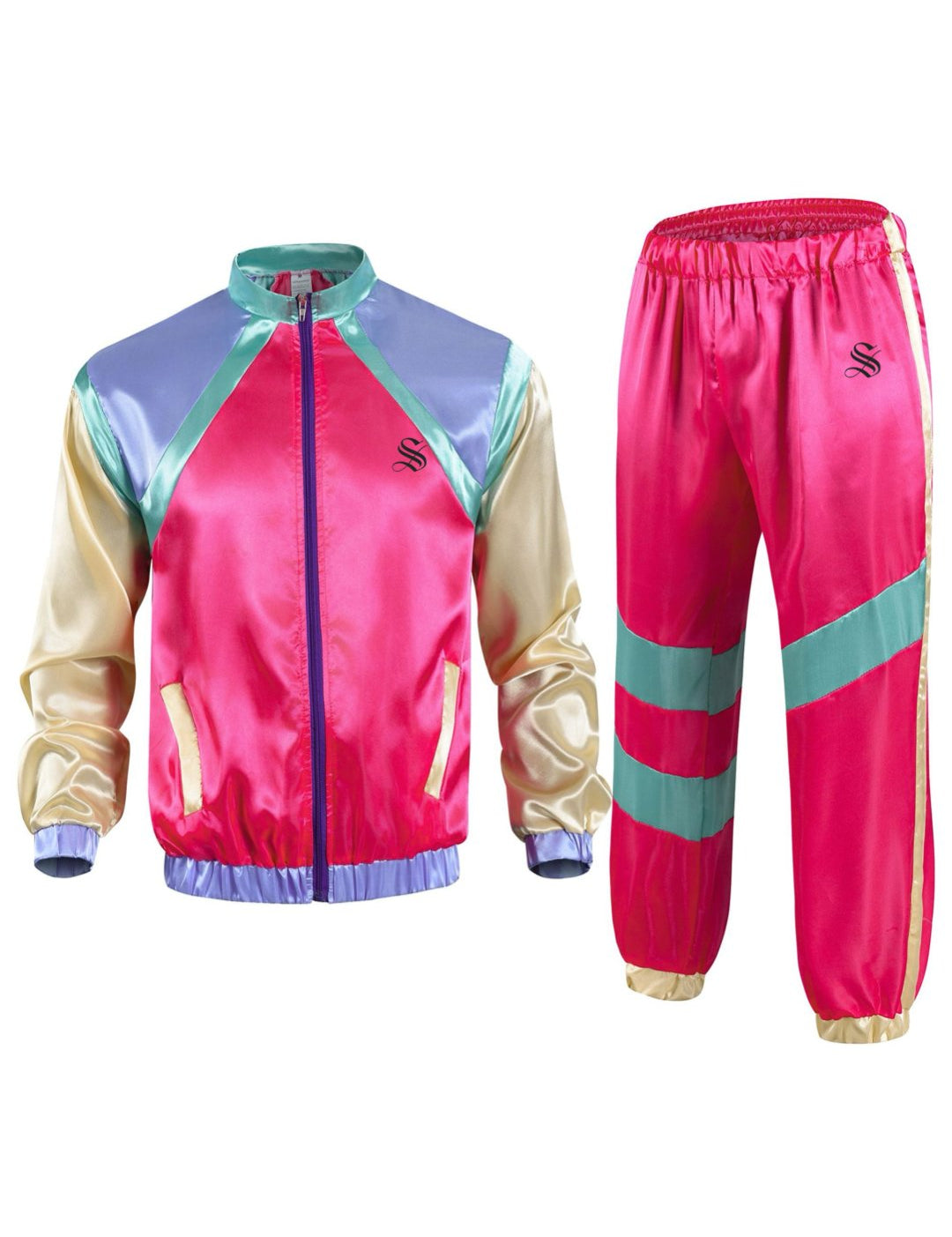 80sBacK 5 - Complete Set - Long Sleeves Track Tops & Joggers for Men - Sarman Fashion - Wholesale Clothing Fashion Brand for Men from Canada