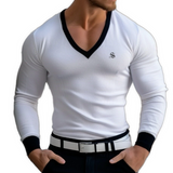 Blumio 22 - V-Neck Long Sleeve Shirt for Men