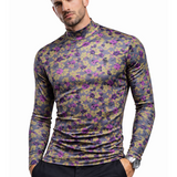 Binga 11 - High Neck Long Sleeve Shirt for Men