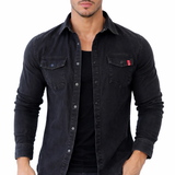 Cowboy #2 - Black Long Sleeves Jeans Shirt for Men