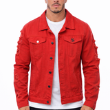Ribored - Long Sleeve Jeans Jacket for Men